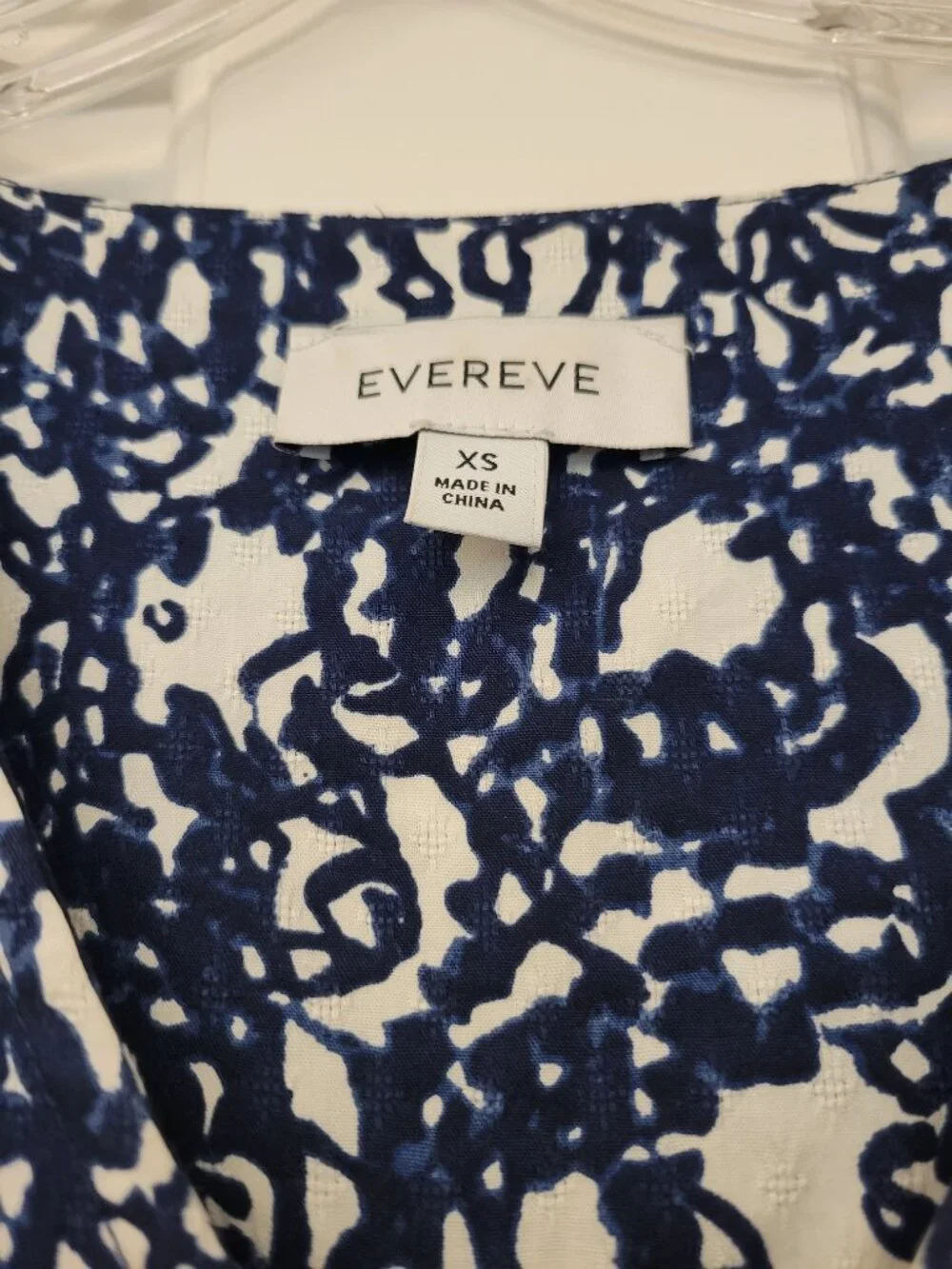 Evereve Shay Mini Dress  Navyprint - Size xs - Picture 4 of 5